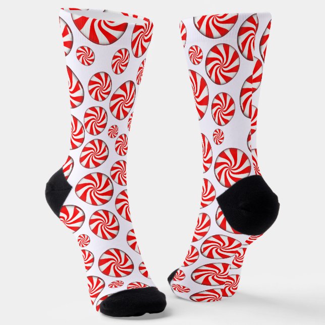 Peppermint Candy Christmas Socken (Gewinkelt)