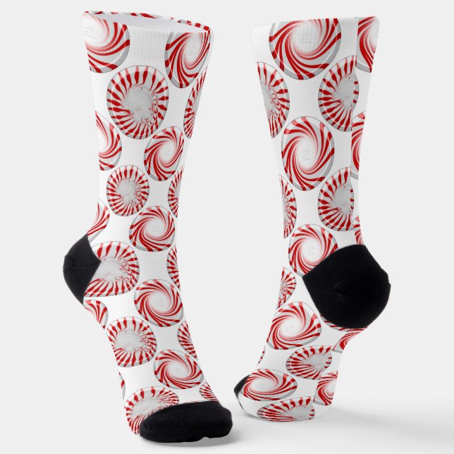 Peppermint Candy Dots Crew Socken (Gewinkelt)
