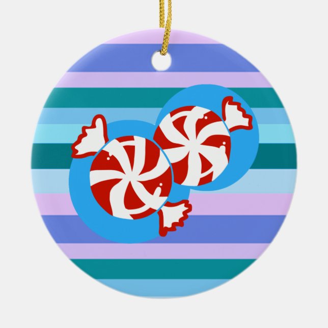 Peppermint Candy Keramikornament (Vorne)