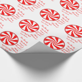 Peppermint Candy Letter von Weihnachten Geschenkpapier
