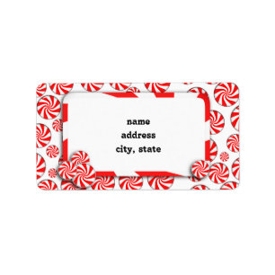 Peppermint Candy mit Tag Adressaufkleber
