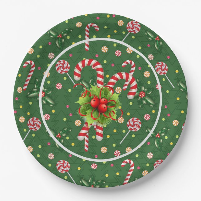 Peppermint Candy Paper Plate Pappteller (Vorderseite)