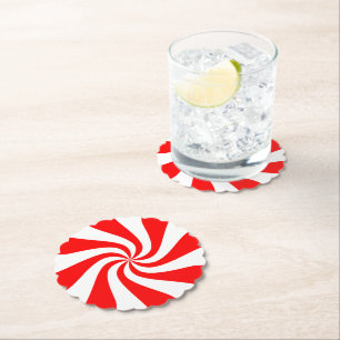 Peppermint Candy Paper Untersetzer Set