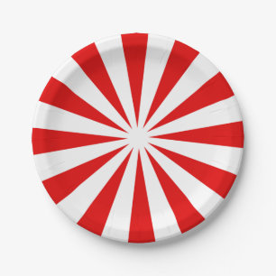 Peppermint Candy Red Stripe Pappteller