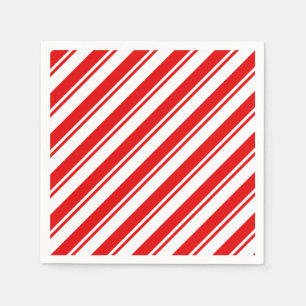 Peppermint Candy Red Stripe Serviette