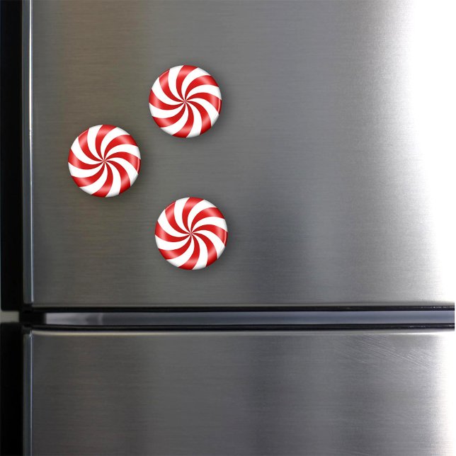 Peppermint Candy Swirl Magnet (Add some Holiday cheer to your fridge with peppermint candy magnets.)