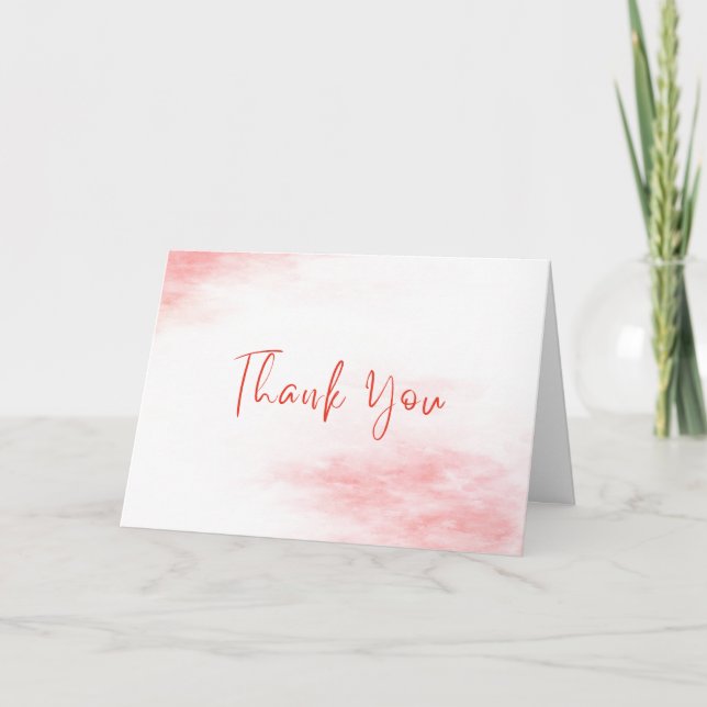 Peppermint Candy Thank You Card | Red Watercolor Dankeskarte (Vorderseite)