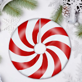 Peppermint Candy Tree Skirt Polyester Weihnachtsbaumdecke