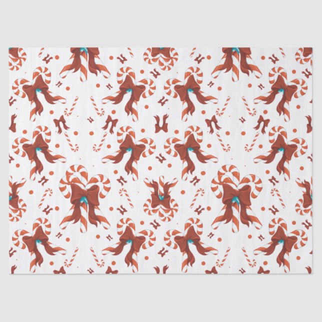 Peppermint Charm Wrapping Paper Seidenpapier (Vorderseite)