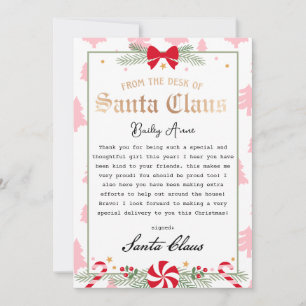 Peppermint Dreams Letter of Santa Printable Einladung