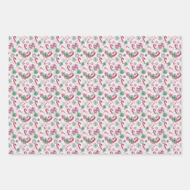 Peppermint Geschenkpapier Set (Vorderseite 2)