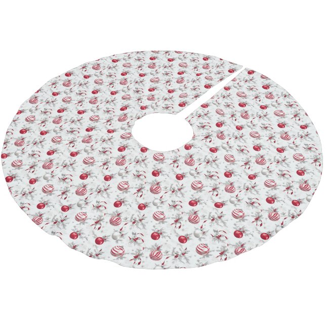 Peppermint-Gewürzbaumrock Polyester Weihnachtsbaumdecke (Schrägansicht)