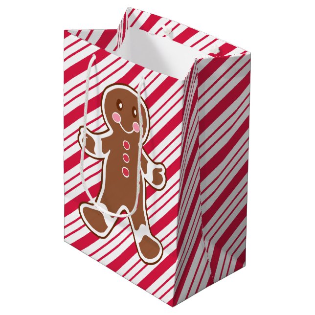 Peppermint Gingerbrot Weihnachtsgeschenktasche Mittlere Geschenktüte