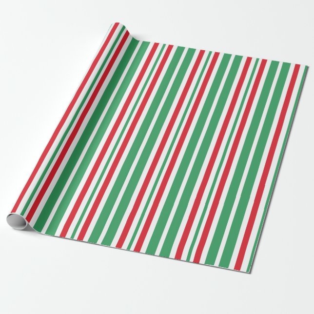 Peppermint Grüne Weihnachtscreme Geschenkpapier (Ungerollt)