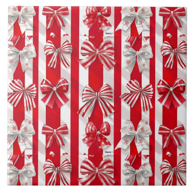Peppermint Holidays Keramik Tile Fliese (Vorderseite)