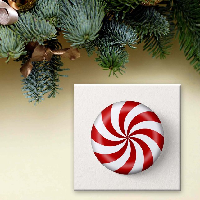 Peppermint Keramik Tile Fliese (A peppermint candy ceramic tile marks the spot for holiday fun. )