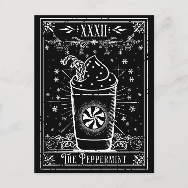 Peppermint Latte-Tarot-Karte Postkarte (Vorderseite)