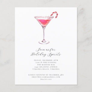 Peppermint Martini Holiday Cocktail Party laden Flyer