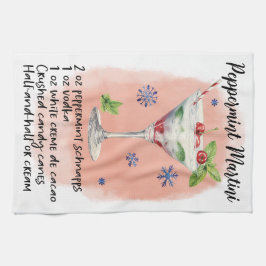 Peppermint Martini Rezept Weihnachtsdesign Geschirrtuch