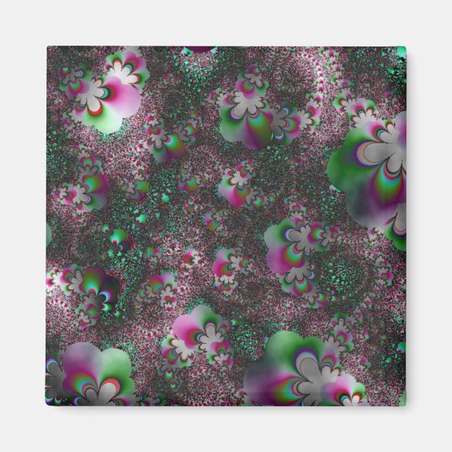 "Peppermint Paisley Fantasy" ~ Abstrakt Art Print Magnet (Vorne)