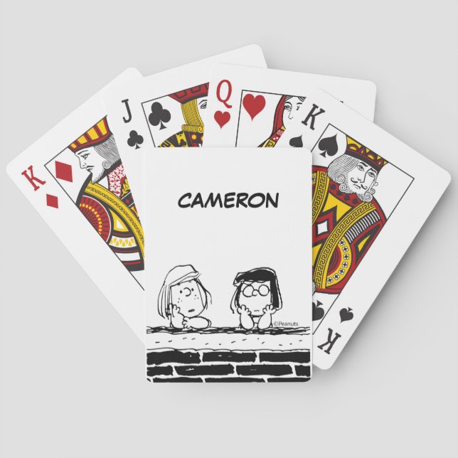 Peppermint Patty & Marcie at the Wall Cards Spielkarten (Rückseite)