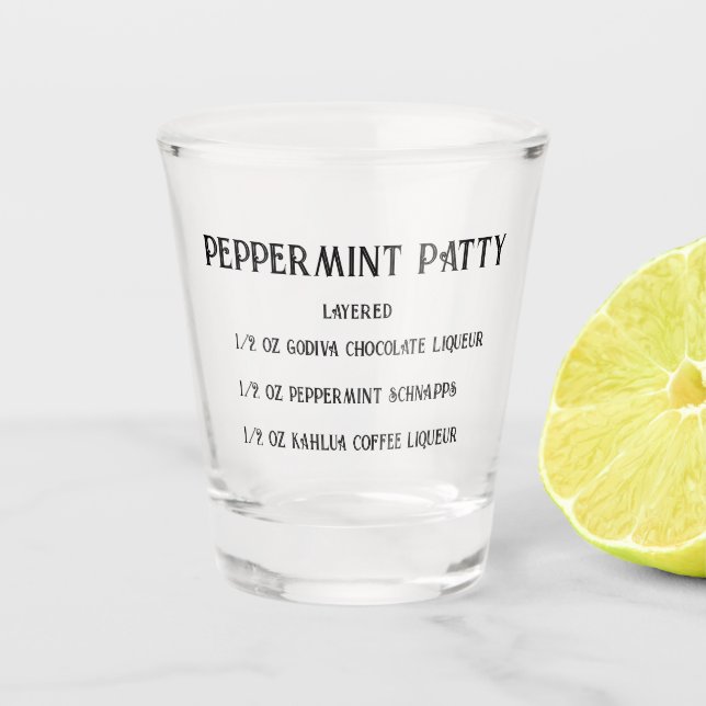 Peppermint-Patty-Neuheit Schnapsglas (Vorderseite)