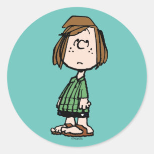 Peppermint Patty Rolling Eyes Runder Aufkleber