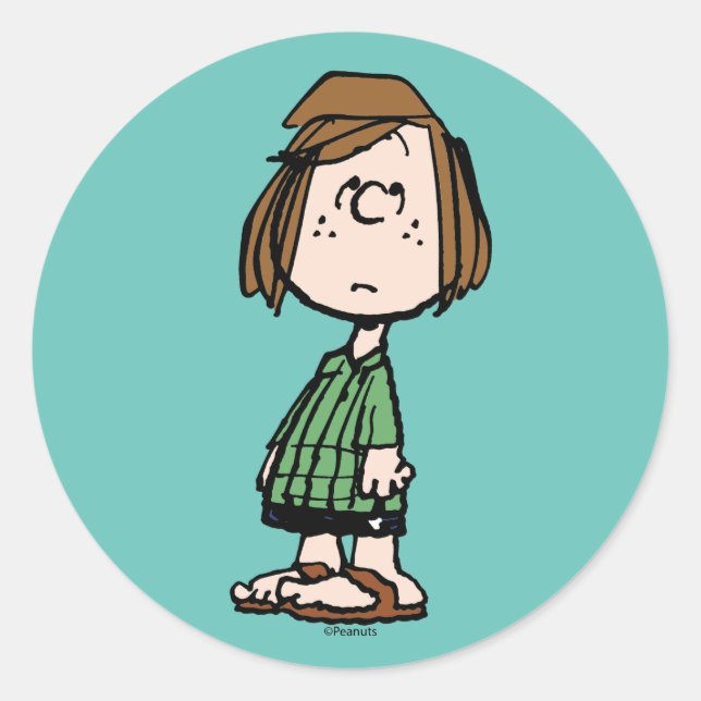 Peppermint Patty Rolling Eyes Runder Aufkleber (Vorderseite)