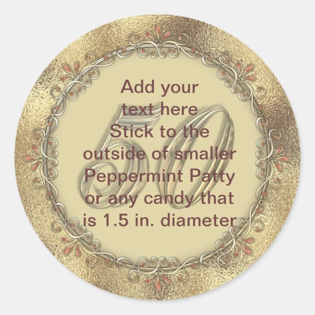 Peppermint Patty Stickers GOLD Jubiläum FAVORS (Vorderseite)