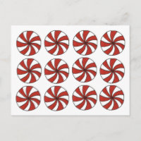 Peppermint Red White Starlight Minze Weihnachten W