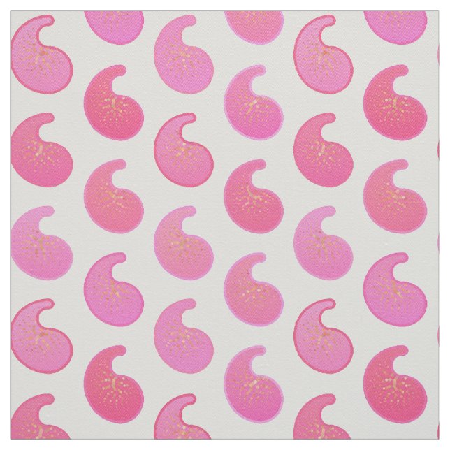 Peppermint, rosa Paisley, weiß Stoff (Muster)