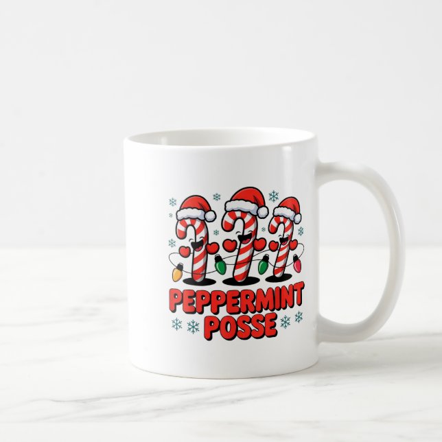 Peppermint Sse Candy Cane Funny Christmas Santa Ha Kaffeetasse (Rechts)