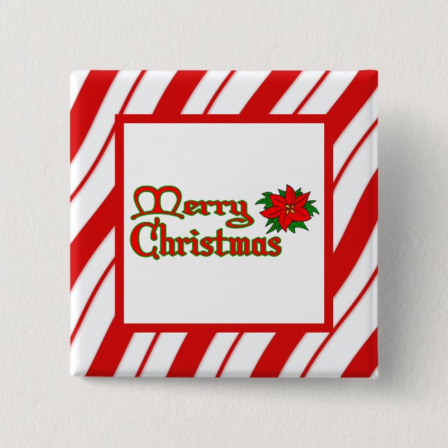 Peppermint Streifen Button (Vorderseite)