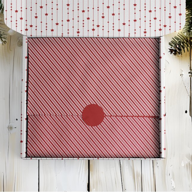Peppermint Streifen Rot und Weiß Klassische Weihna Seidenpapier (Von Creator hochgeladen)