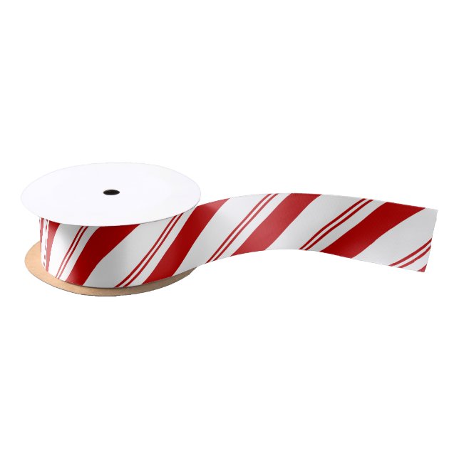 Peppermint Streifen Satinband (Spule)