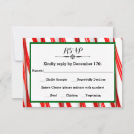 Peppermint Streifen Weihnachten- UAWG-Antwortkarte RSVP Karte