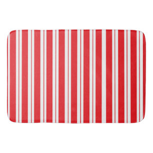 Peppermint Stripes Christmas Candy Cane Badematte