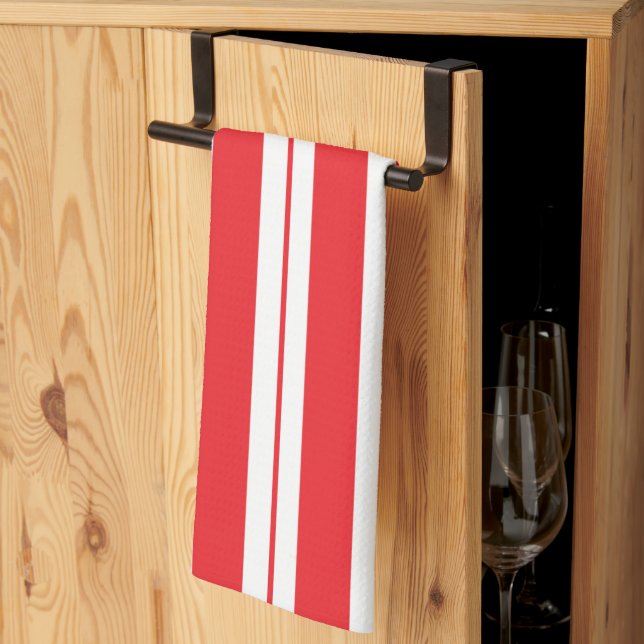 Peppermint Stripes Christmas Candy Cane Geschirrtuch (Drittel gefaltet)