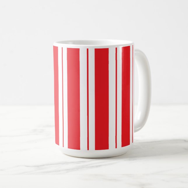 Peppermint Stripes Christmas Candy Cane Kaffeetasse (VorderseiteRechts)