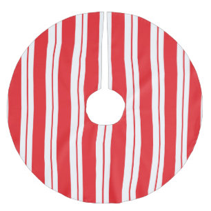 Peppermint Stripes Christmas Candy Cane Polyester Weihnachtsbaumdecke