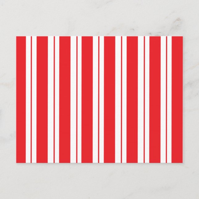Peppermint Stripes Christmas Candy Cane Postkarte (Vorderseite)