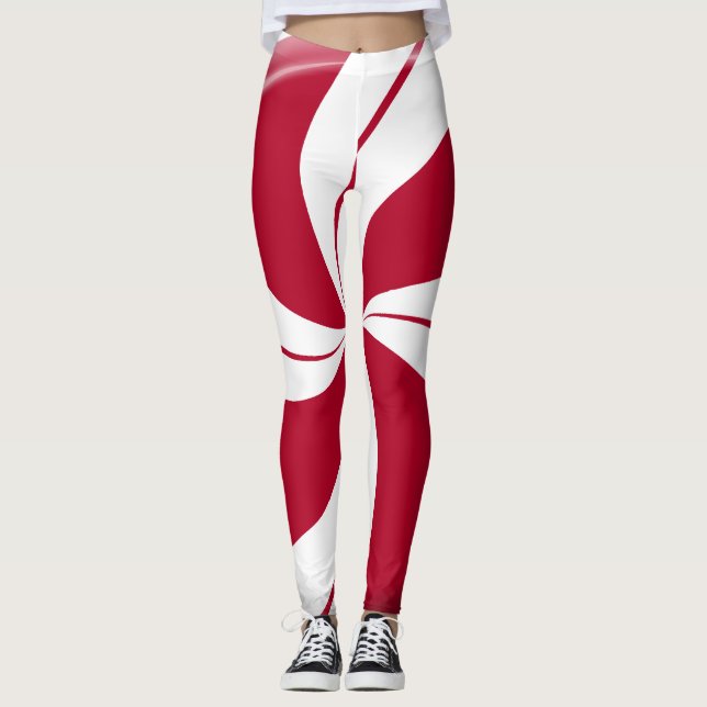 Peppermint Swirl Leggings (Vorderseite)