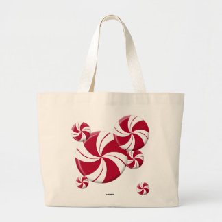 Peppermint Swirl Stripe Candy Jumbo Stoffbeutel