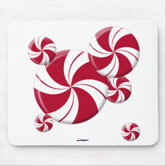 Peppermint Swirl Stripe Candy Mousepad