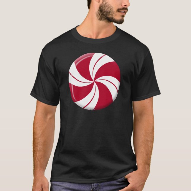 Peppermint Swirl Stripe Candy T-Shirt (Vorderseite)