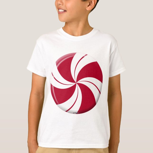 Peppermint Swirl Stripe Candy T-Shirt (Vorderseite)
