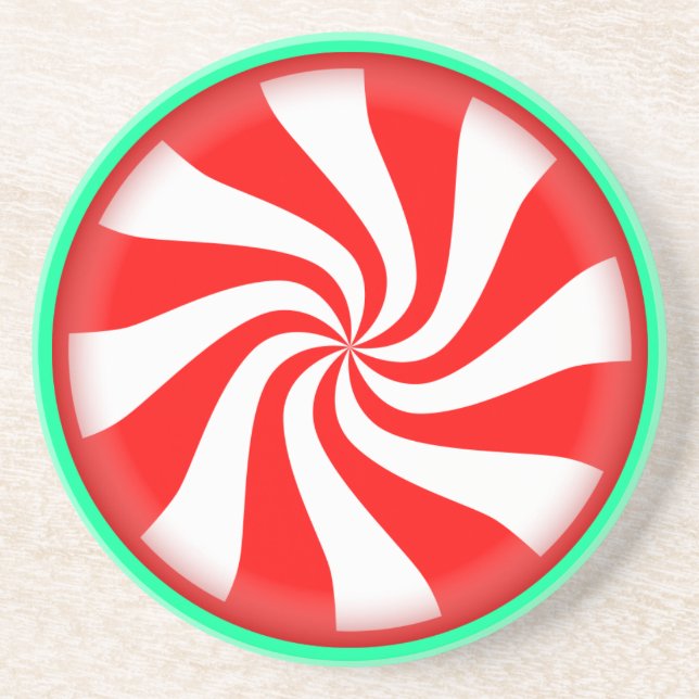 Peppermint Swirl Untersetzer (Vorne)