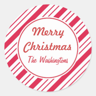 Peppermint Weihnachtskleber Runder Aufkleber