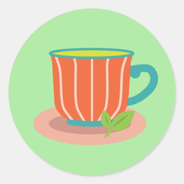 Peppermintee für Teeliebhaber Runder Aufkleber (Vorderseite)