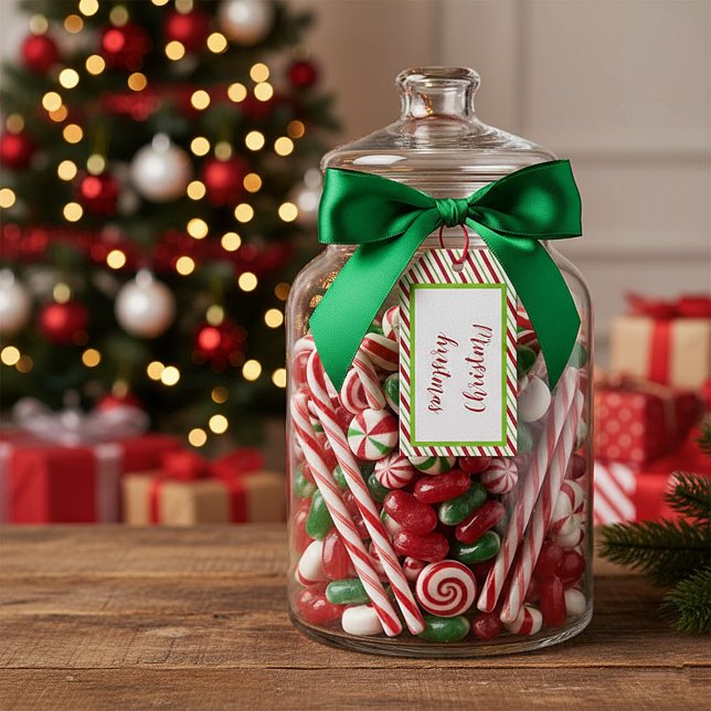 Peppermintestreifen personalisiert geschenkanhänger (Von Creator hochgeladen)